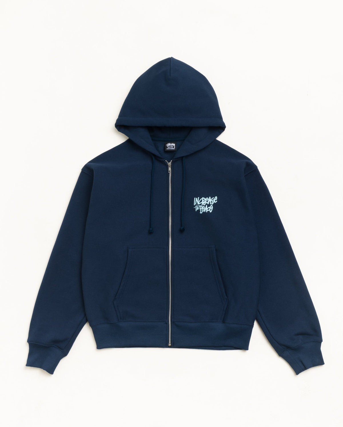 PEACE INCREASED ZIP HOODIE - Navy
