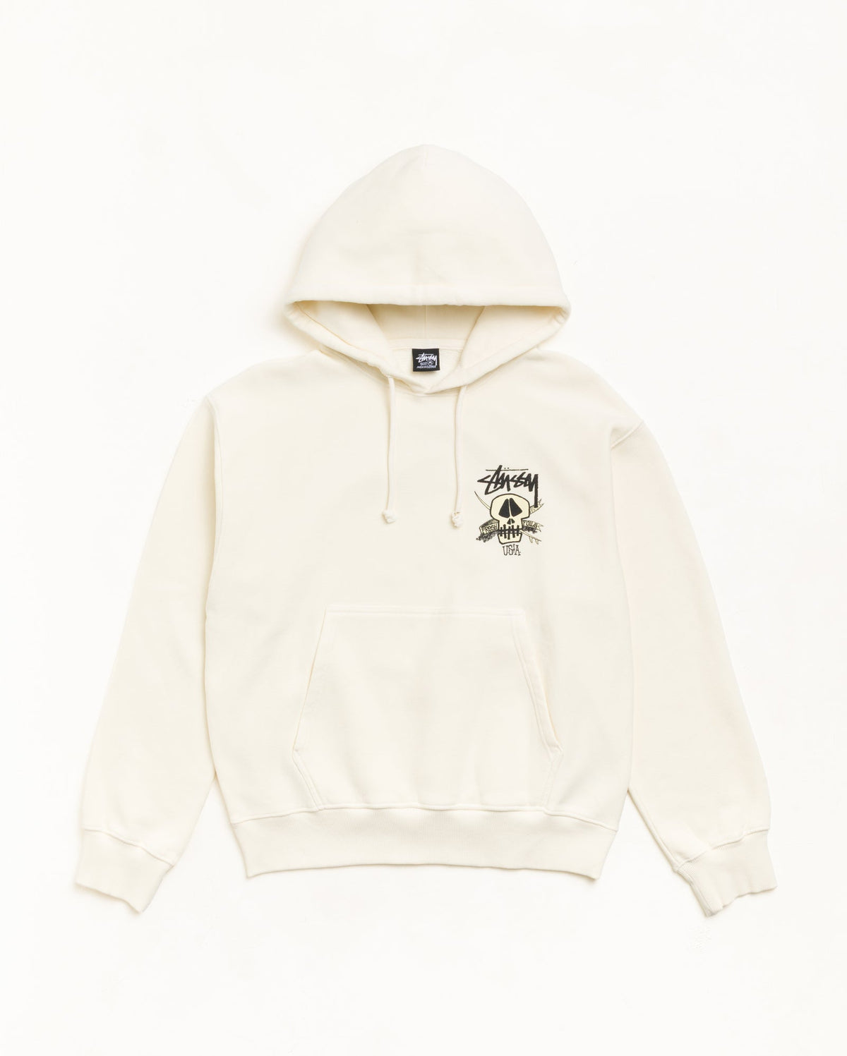 FRESH FOILS HOODIE GARMENT DYED - Bone