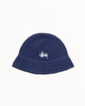 BASIC KNIT BUCKET HAT - Navy