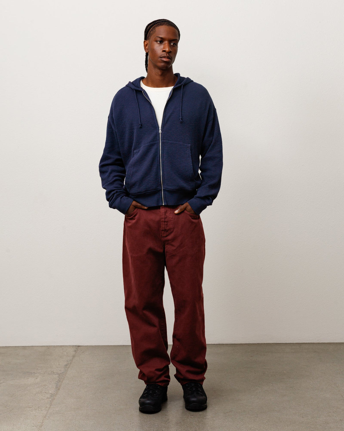 LIGHTWEIGHT THERMAL HOODIE - Navy