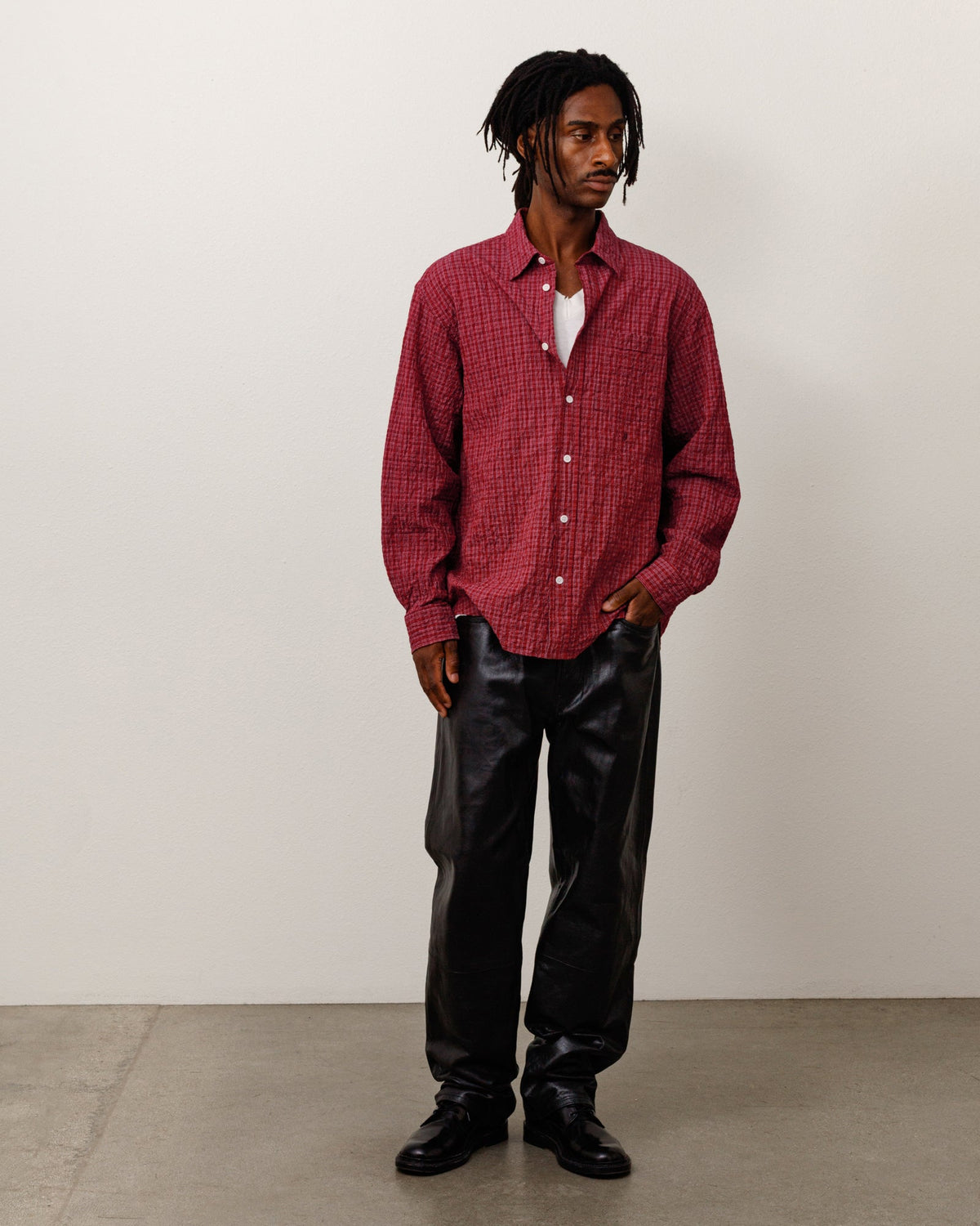 NEW CLASSIC PANT LEATHER - Black
