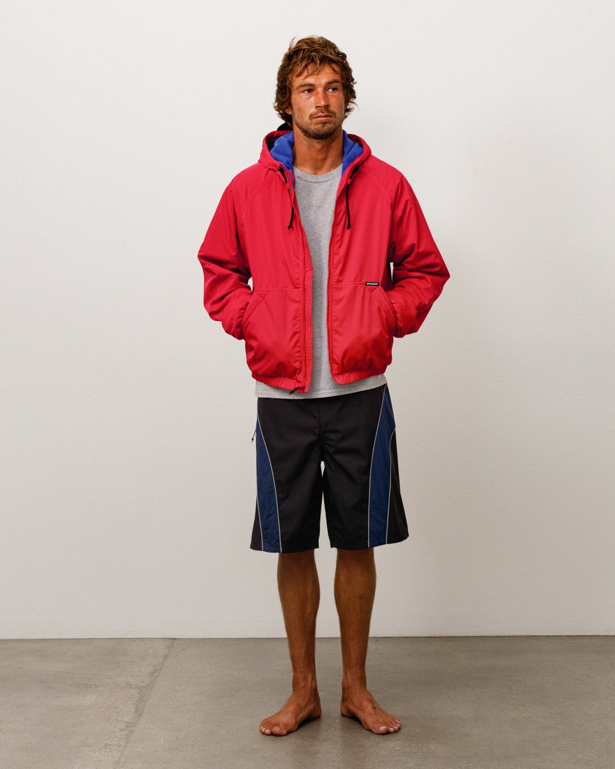 COASTLINE HOODED JACKET - Red