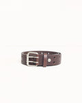 PUNCH OUT LEATHER BELT - Brown