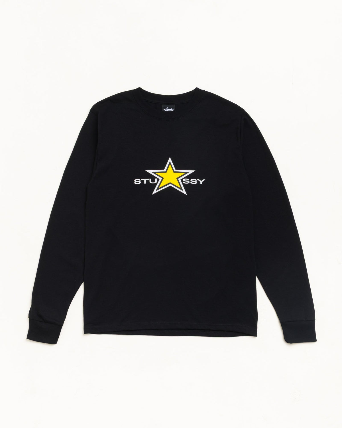 STUSSY STAR LS TEE - Black