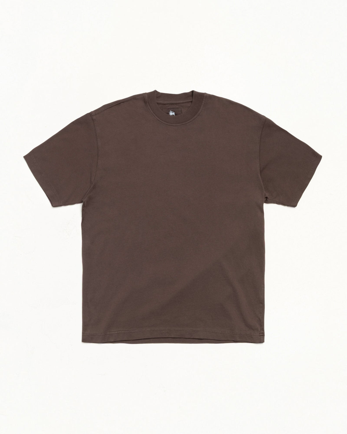 GARMENT DYED SS TEE - Brown