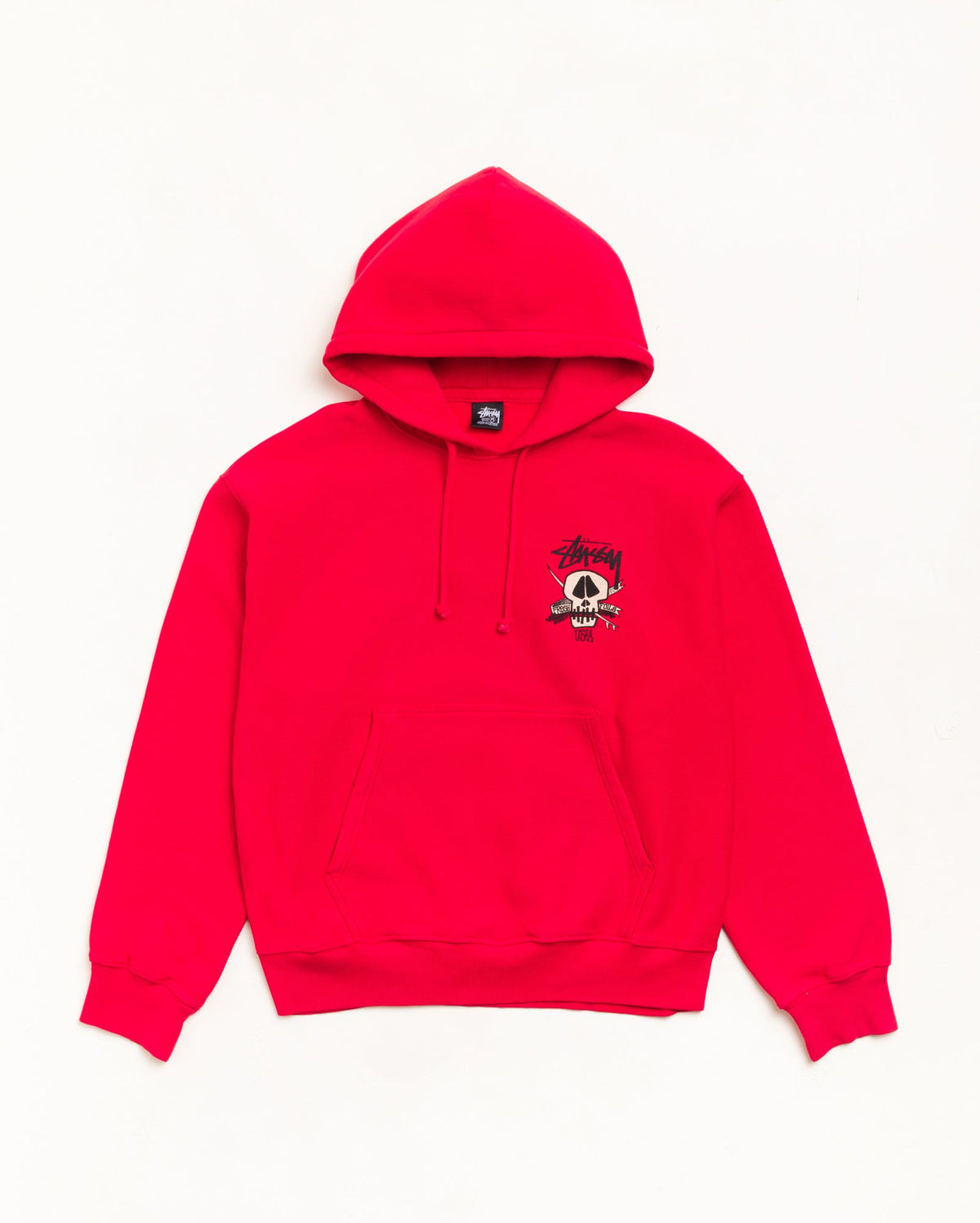FRESH FOILS HOODIE GARMENT DYED - Red