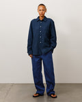 STANDARD CRINKLE SHIRT - Navy Check