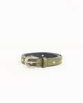SPADE EMBLEM BELT - Olive Suede
