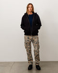 FLEECE ZIP HOODIE - Black
