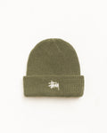 BASIC STÜSSY CUFF BEANIE - Dark Olive