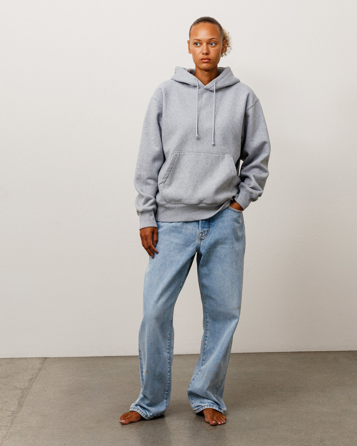 FLEECE HOODIE - Grey Heather