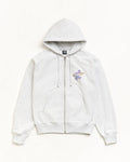 DOT SURF PUFF PRINT ZIP HOODIE - Ash Heather