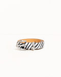 BAMBOO BUCKLE BELT - Hairy Zebra Pattern
