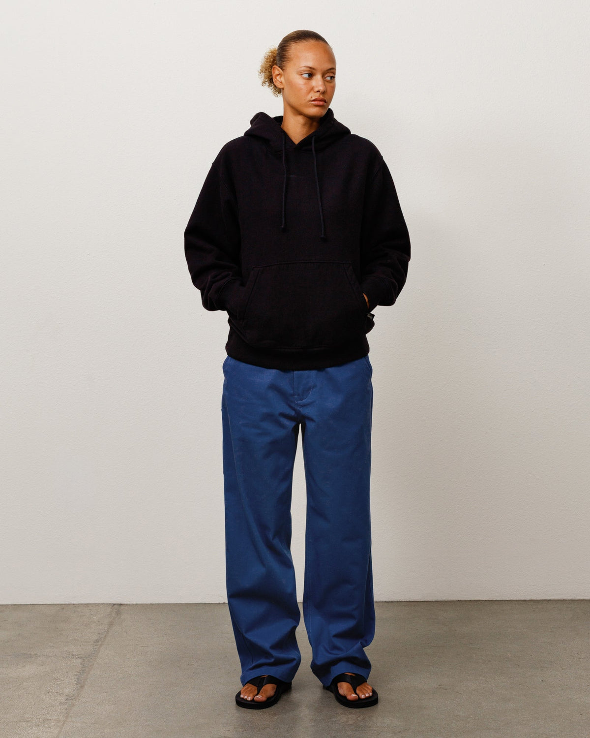 FLEECE HOODIE - Black