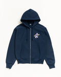 DOT SURF PUFF PRINT ZIP HOODIE - Navy