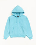 BASIC DIAMOND ZIP HOODIE - Teal