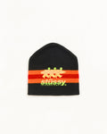 STRIPE SKI BEANIE - Black