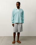 STRIPED RUGBY SHIRT - Blue